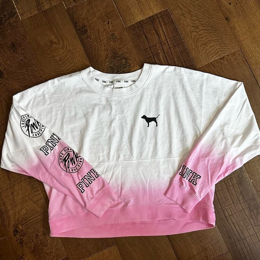 PINK long sleeve crop tee